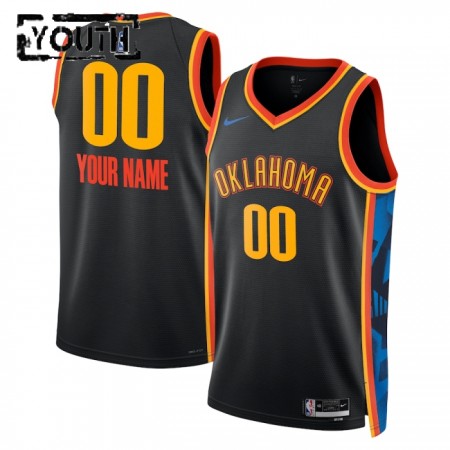 Dres Oklahoma City Thunder Prilagođeni Nike 2024-25 City Edition Crno Swingman - Dječji Dres Oklahoma City Thunder Prilagođeni Nike 2024-25 City Edition Crno Swingman - Dječji